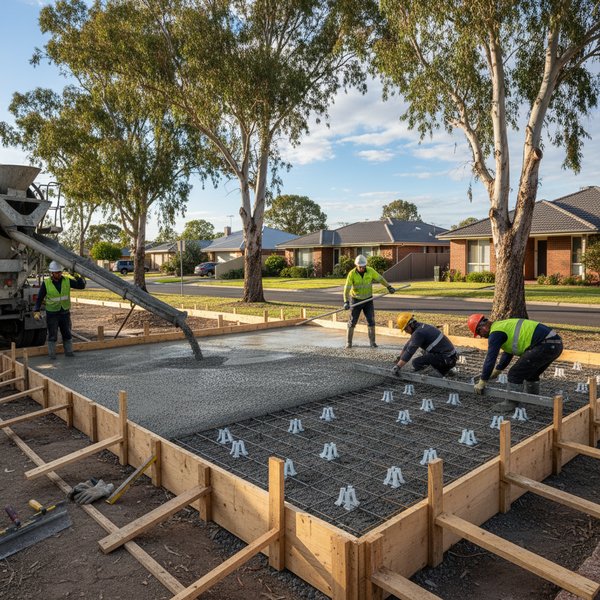 Concrete Driveways - Step 2: Excavation and compacted road base so the cement driveway won’t move in Adelaide
