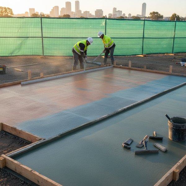 Coloured Concrete - Step 4 — Curing, saw-cut control joints, and protecting colour in Adelaide’s heat in Adelaide